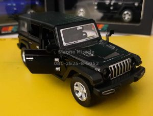 diecast jeep wrangler long rubicon mainan miniature jeep rubicon hitam